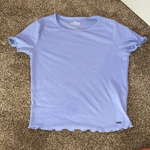 Hollister Blue Ruffled T-Shirt